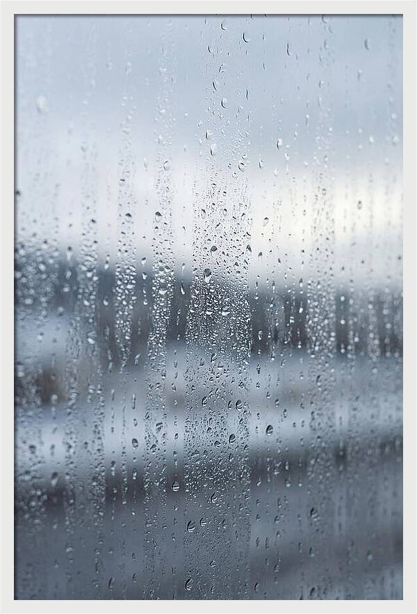 Water Droplets On Glass