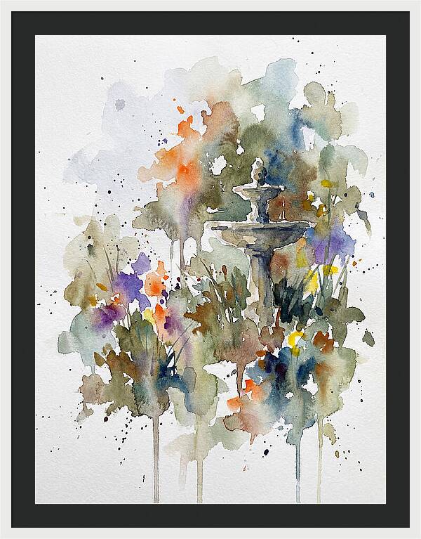 Water Fountain Among Blossoms