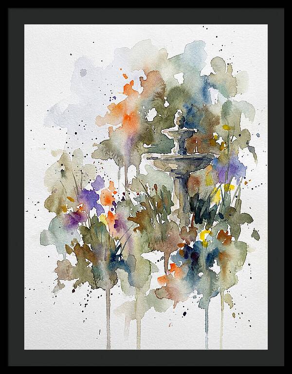 Water Fountain Among Blossoms