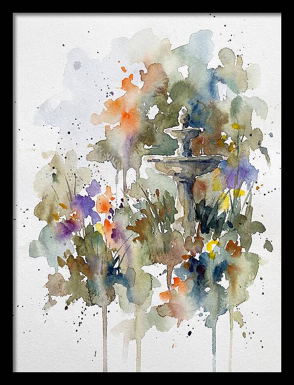Water Fountain Among Blossoms