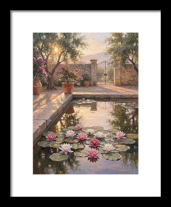 Water Lilies In A Mediterranean Garden