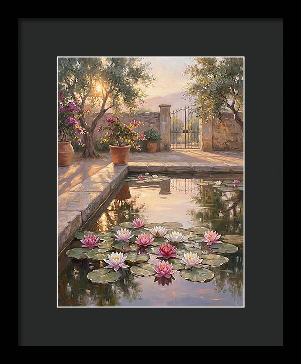 Water Lilies In A Mediterranean Garden