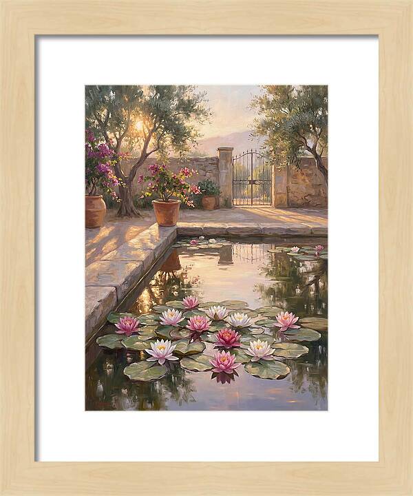 Water Lilies In A Mediterranean Garden