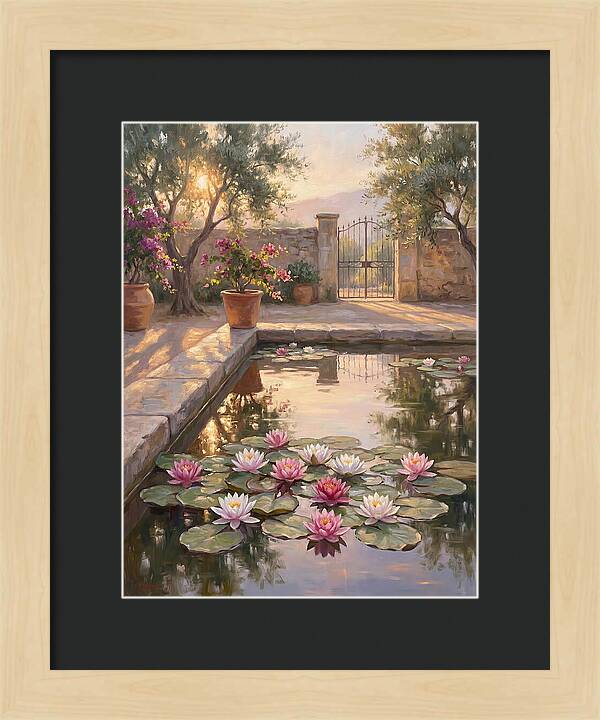 Water Lilies In A Mediterranean Garden