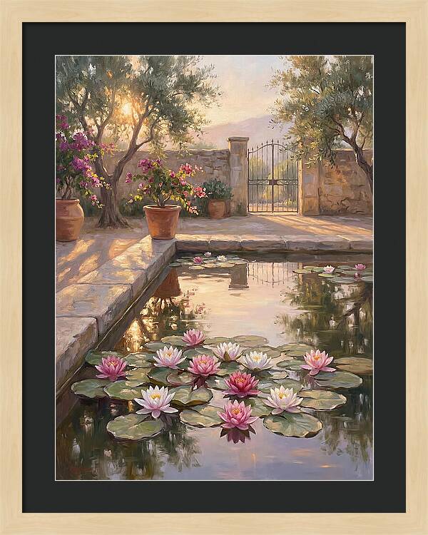 Water Lilies In A Mediterranean Garden
