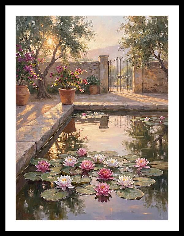 Water Lilies In A Mediterranean Garden