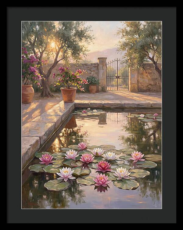 Water Lilies In A Mediterranean Garden