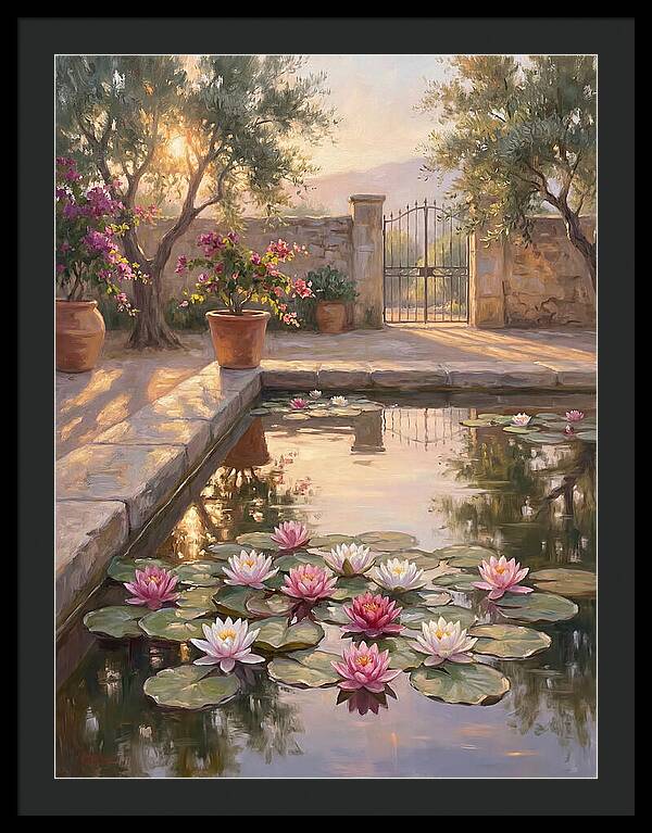 Water Lilies In A Mediterranean Garden
