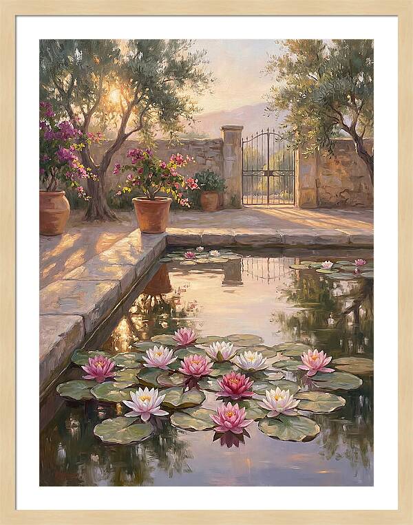 Water Lilies In A Mediterranean Garden