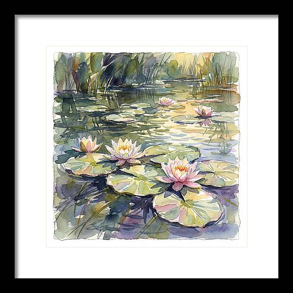 Water Lilies In Tranquil Waters