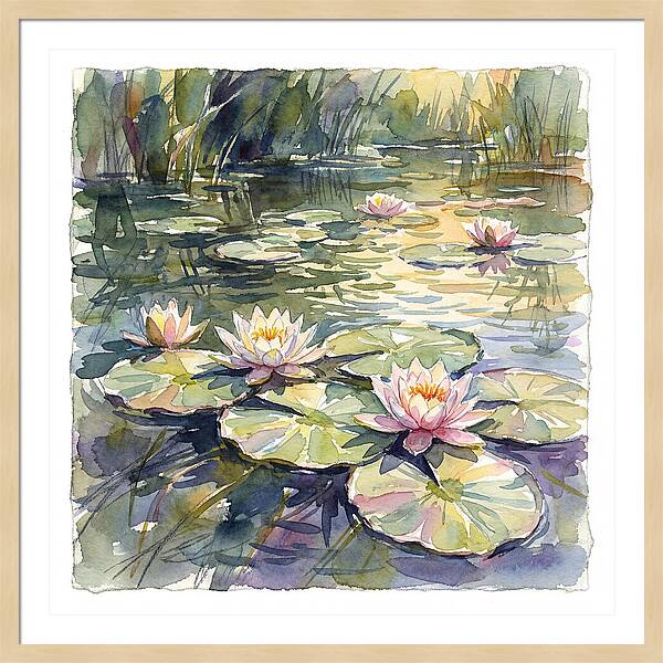 Water Lilies In Tranquil Waters