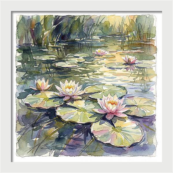 Water Lilies In Tranquil Waters