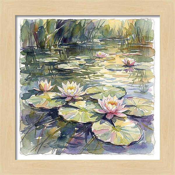 Water Lilies In Tranquil Waters