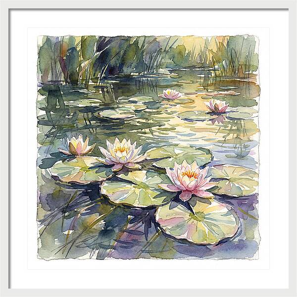 Water Lilies In Tranquil Waters