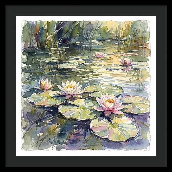 Water Lilies In Tranquil Waters
