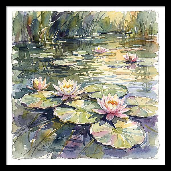 Water Lilies In Tranquil Waters