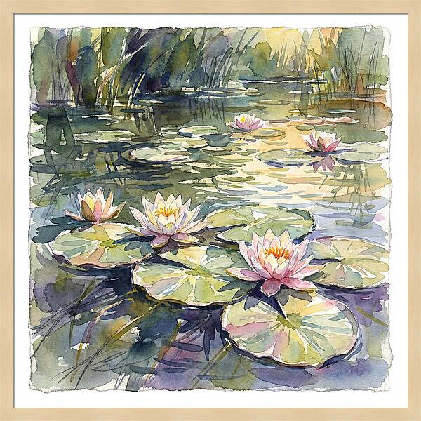 Water Lilies In Tranquil Waters