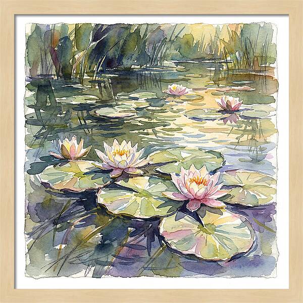 Water Lilies In Tranquil Waters