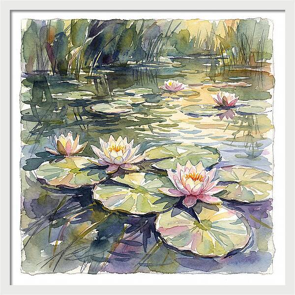 Water Lilies In Tranquil Waters