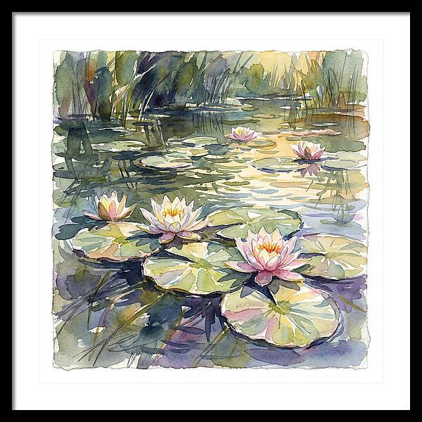 Water Lilies In Tranquil Waters