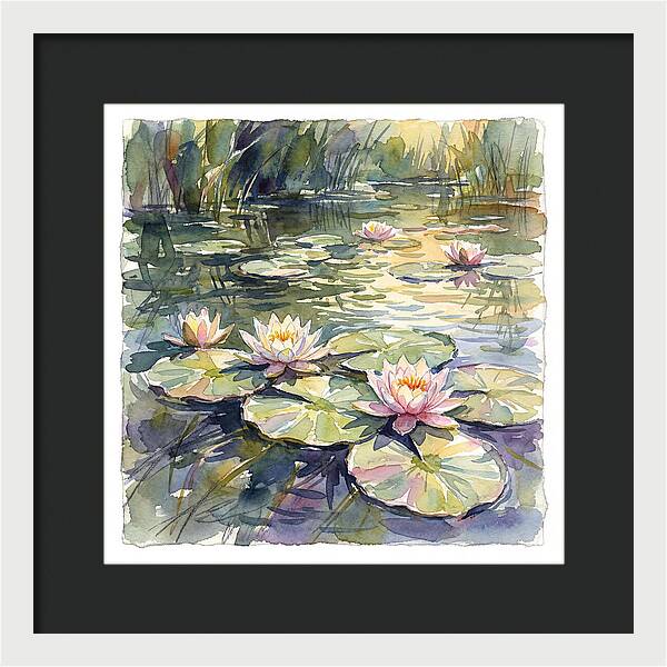 Water Lilies In Tranquil Waters