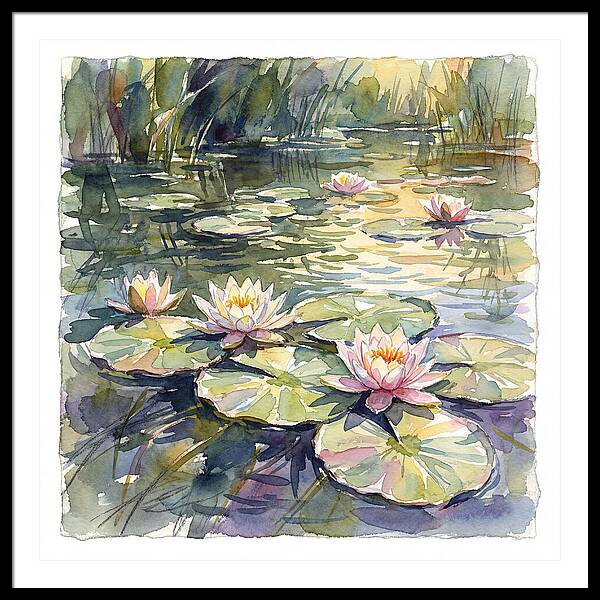 Water Lilies In Tranquil Waters