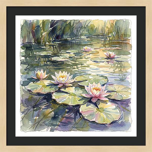 Water Lilies In Tranquil Waters
