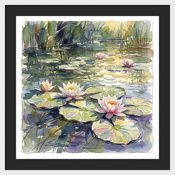 Water Lilies In Tranquil Waters