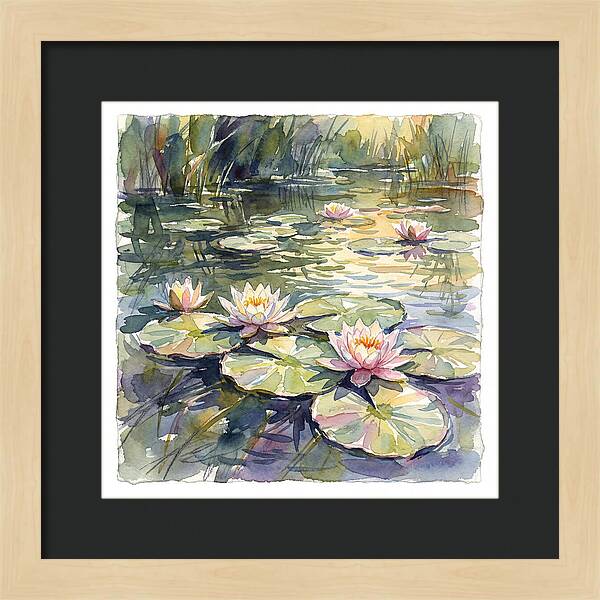 Water Lilies In Tranquil Waters