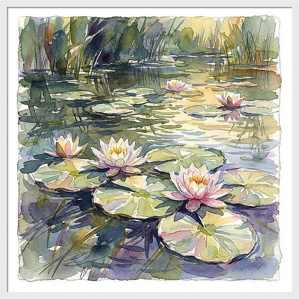 Water Lilies In Tranquil Waters