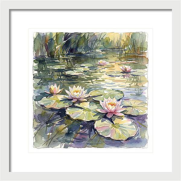 Water Lilies In Tranquil Waters