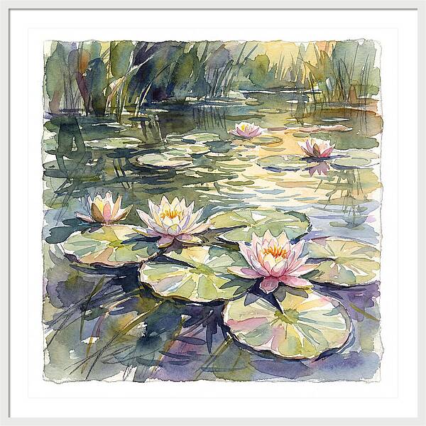 Water Lilies In Tranquil Waters