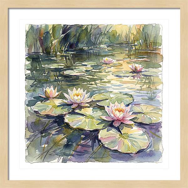 Water Lilies In Tranquil Waters