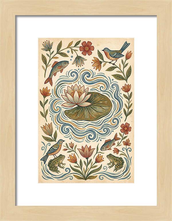 Water Lily Folk Art