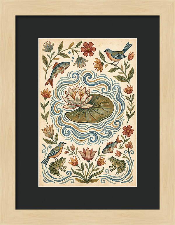Water Lily Folk Art