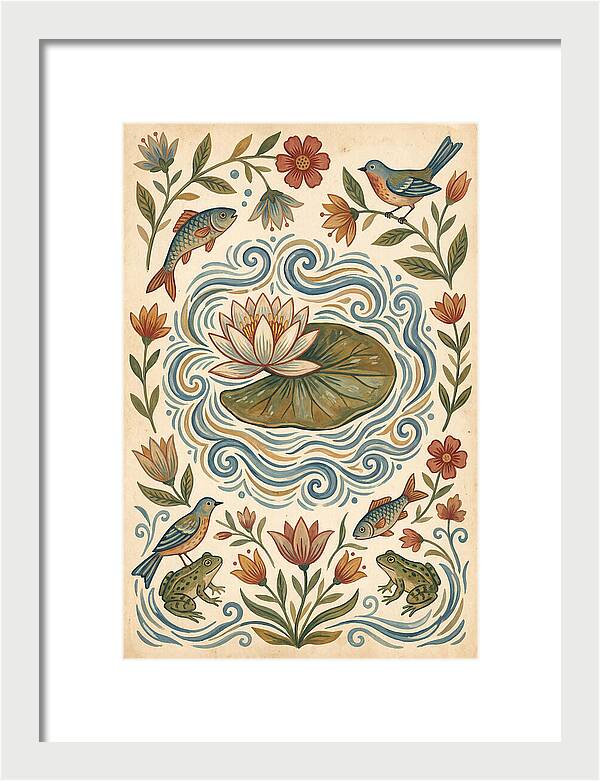 Water Lily Folk Art