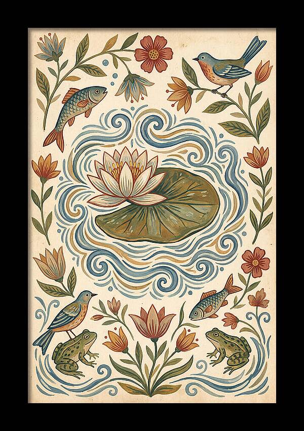 Water Lily Folk Art