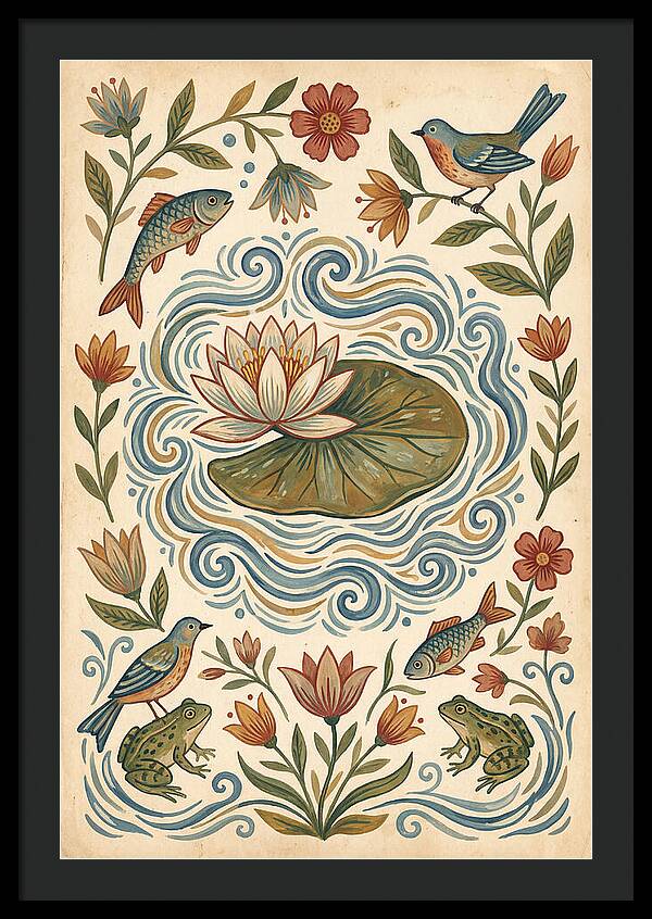 Water Lily Folk Art