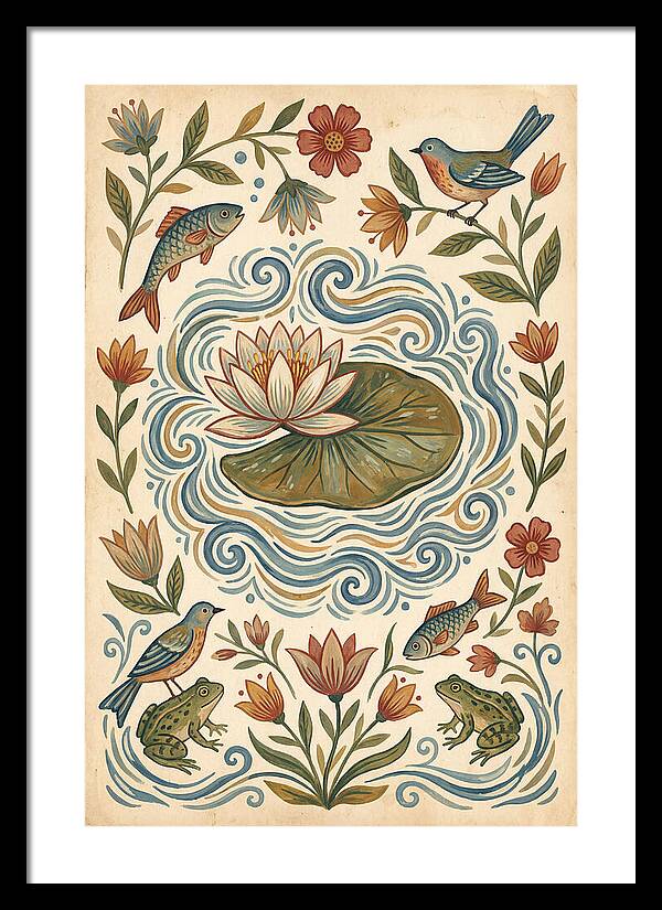 Water Lily Folk Art