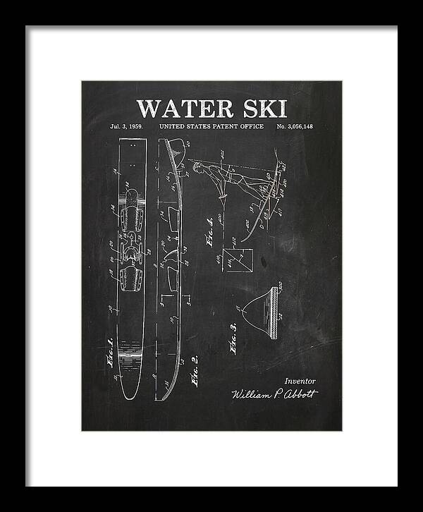 Water Ski Chalkboard Patent Us3056148a