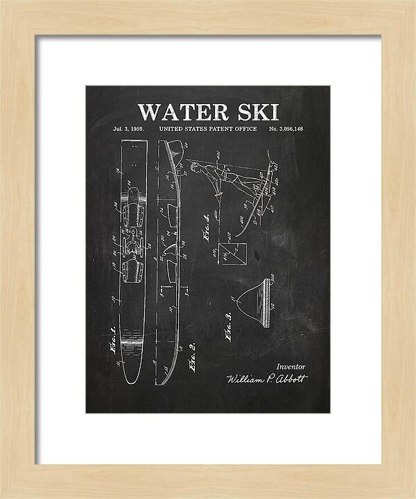 Water Ski Chalkboard Patent Us3056148a