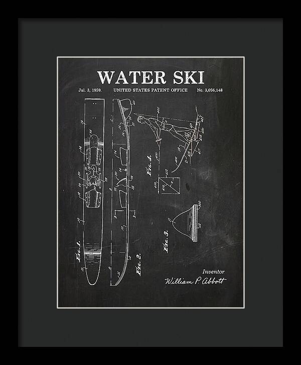 Water Ski Chalkboard Patent Us3056148a