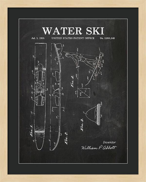 Water Ski Chalkboard Patent Us3056148a