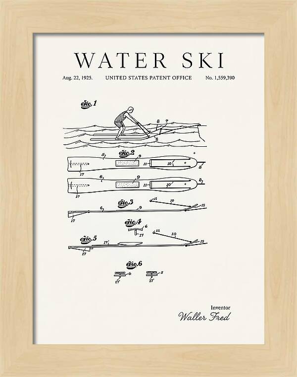 Water Ski Minimalist Patent Us1559390a