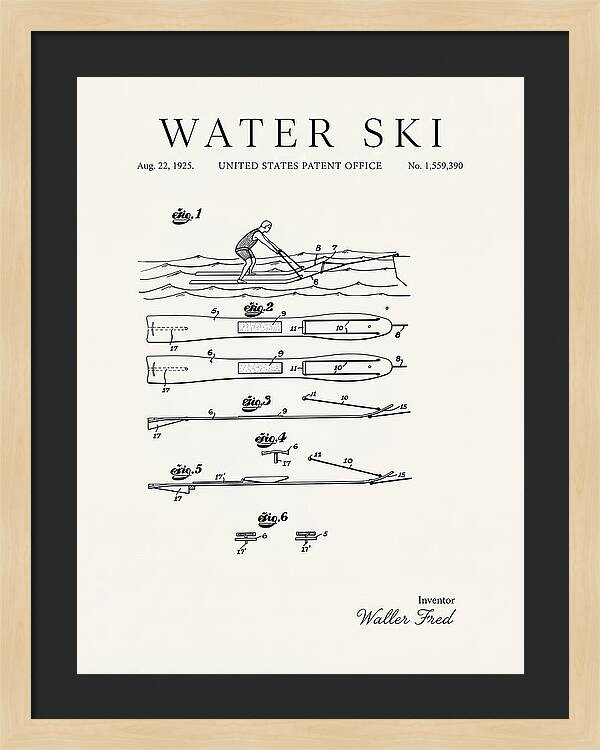 Water Ski Minimalist Patent Us1559390a