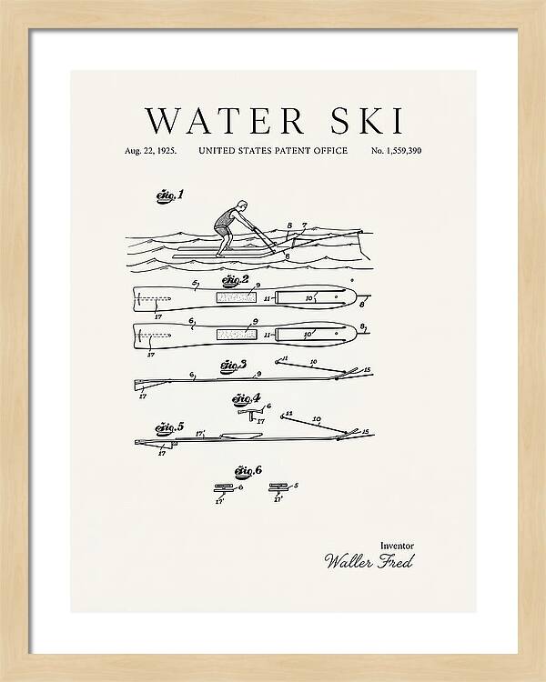 Water Ski Minimalist Patent Us1559390a