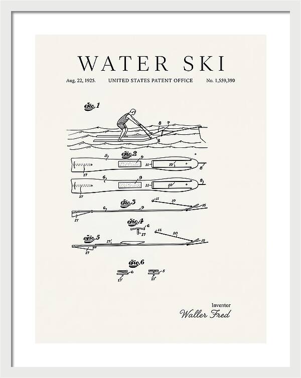 Water Ski Minimalist Patent Us1559390a