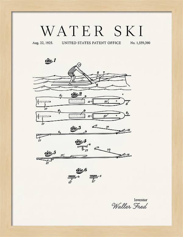 Water Ski Minimalist Patent Us1559390a