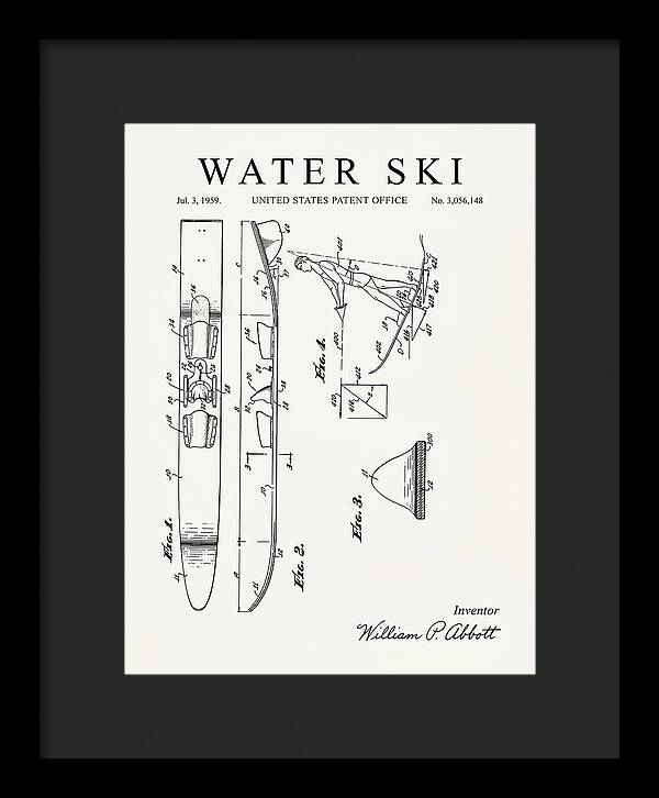 Water Ski Minimalist Patent Us3056148a