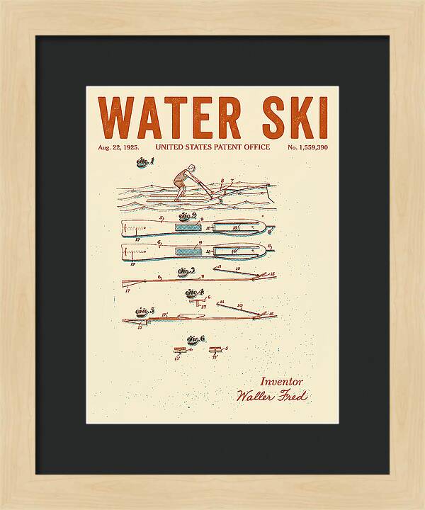 Water Ski Retro Patent Us1559390a
